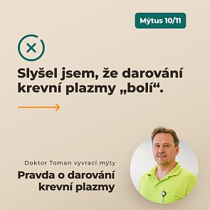 Mýty a omyly související s darováním krevní plazmy #desatyymytus