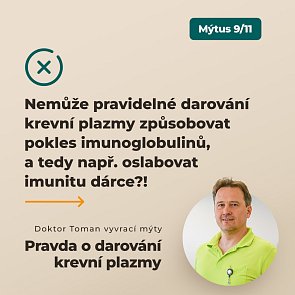 Mýty a omyly související s darováním krevní plazmy #osmymytus